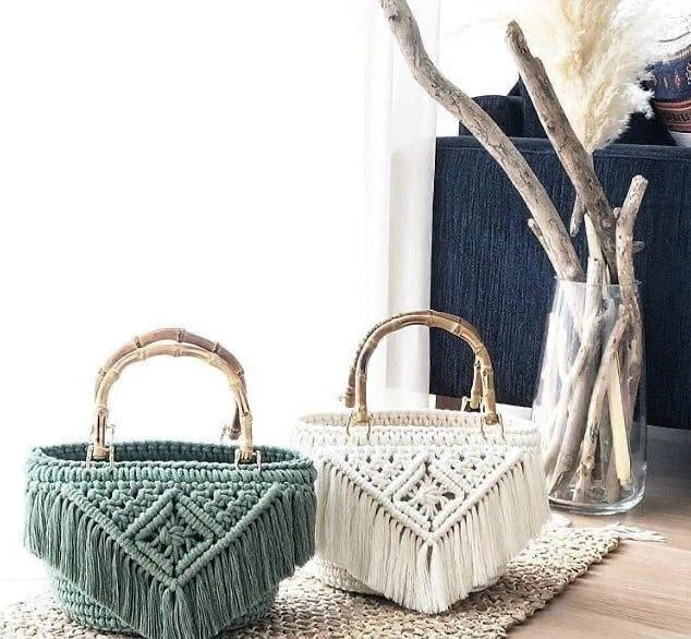 Handmade Trico Knitted Women Bag